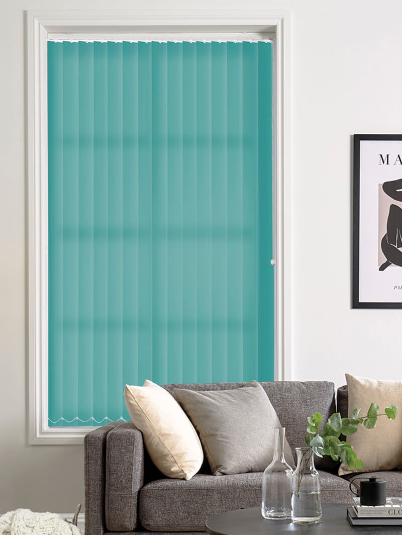 Aztec Teal  89mm Daylight Vertical Blind