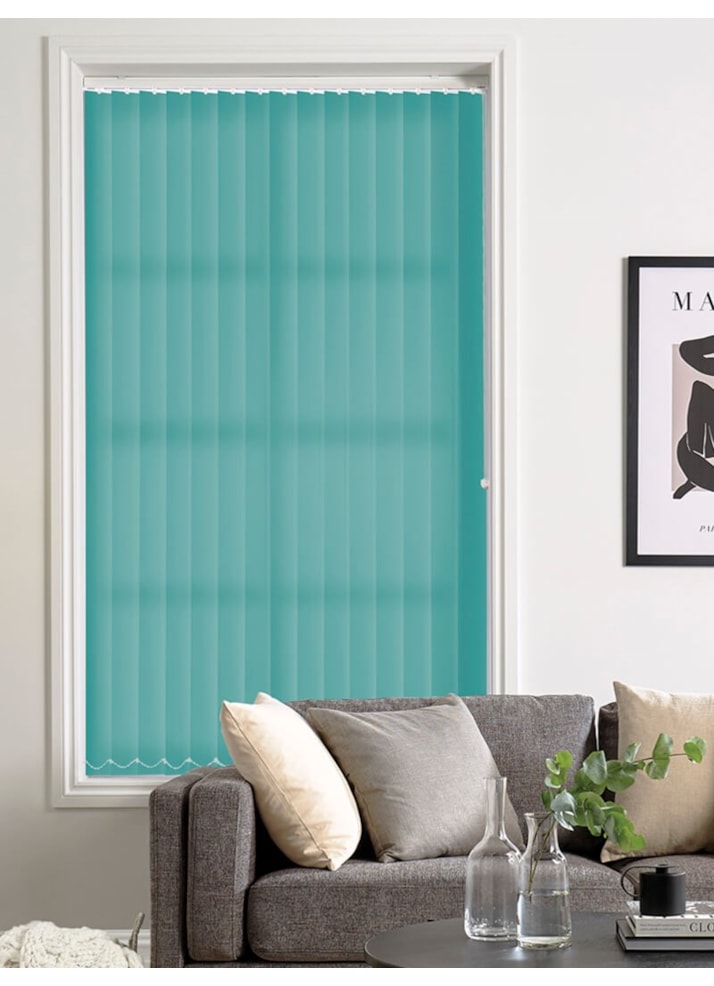 Aztec Teal  89mm Daylight Vertical Blind