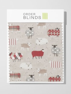 Baa Baa Peony Cotton Roman Blind