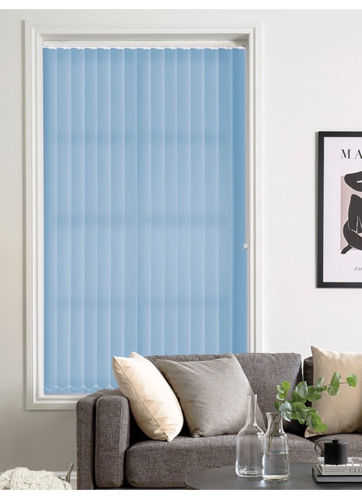 Baby Blue 89mm Daylight Vertical Blind