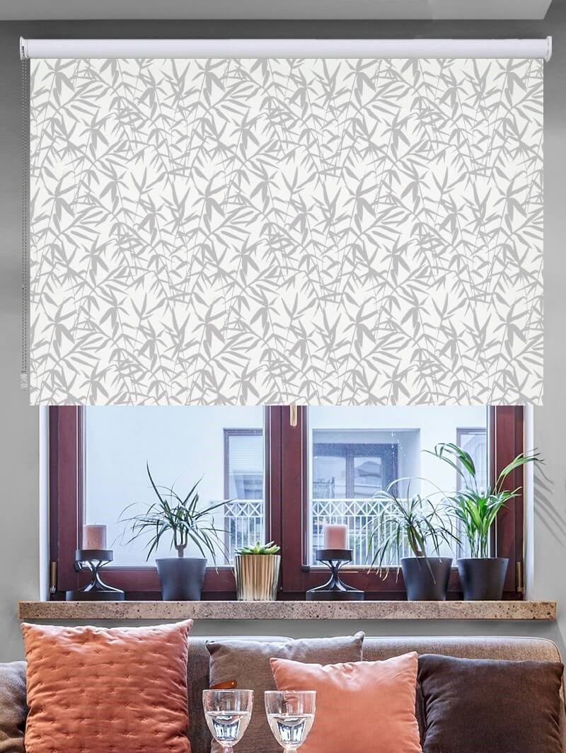 Bamboo Shadows Floral Leaf Roller Blind