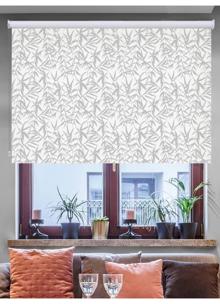 Bamboo Shadows Floral Roller Blind