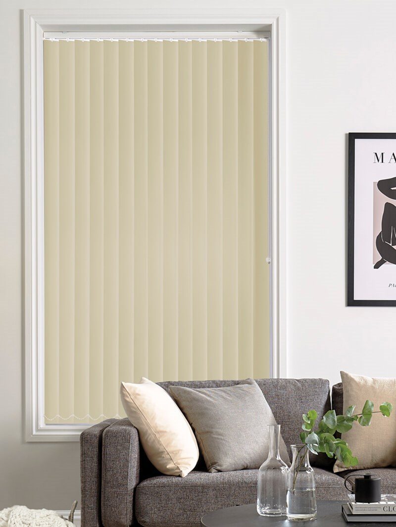 Biscuit Beige 89mm Blackout Vertical Blind