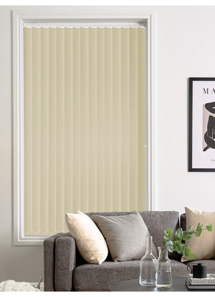 Biscuit Beige 89mm Blackout Vertical Blind