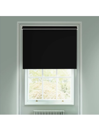 Black Blackout Electric Roller Blind