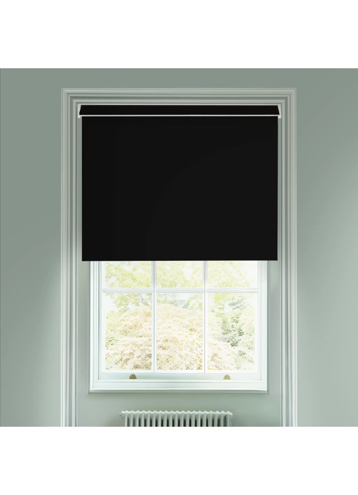 Black Blackout Electric Roller Blind