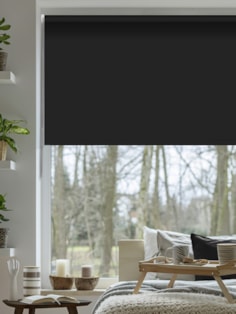 Black Blackout Thermal Roller Blind