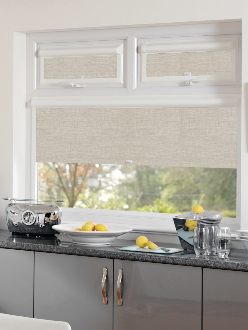 Blackout Grey Linen Perfect Fit Roller Blind