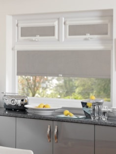 Blackout Windsor Light Grey Perfect Fit Roller Blind