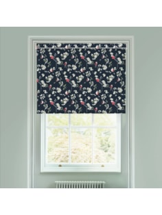 Blossom & Bird Navy Electric Roller Blind by Lorna Syson