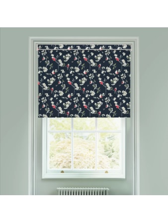 Blossom & Bird Navy Electric Roller Blind by Lorna Syson