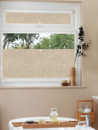 Perfect Fit Blackout Linen Beige Bottom Up Blind