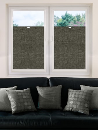 Perfect Fit Blackout Linen Charcoal Bottom Up Blind