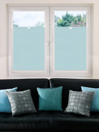 Perfect Fit Blackout Pale Blue Premium Bottom Up Blind