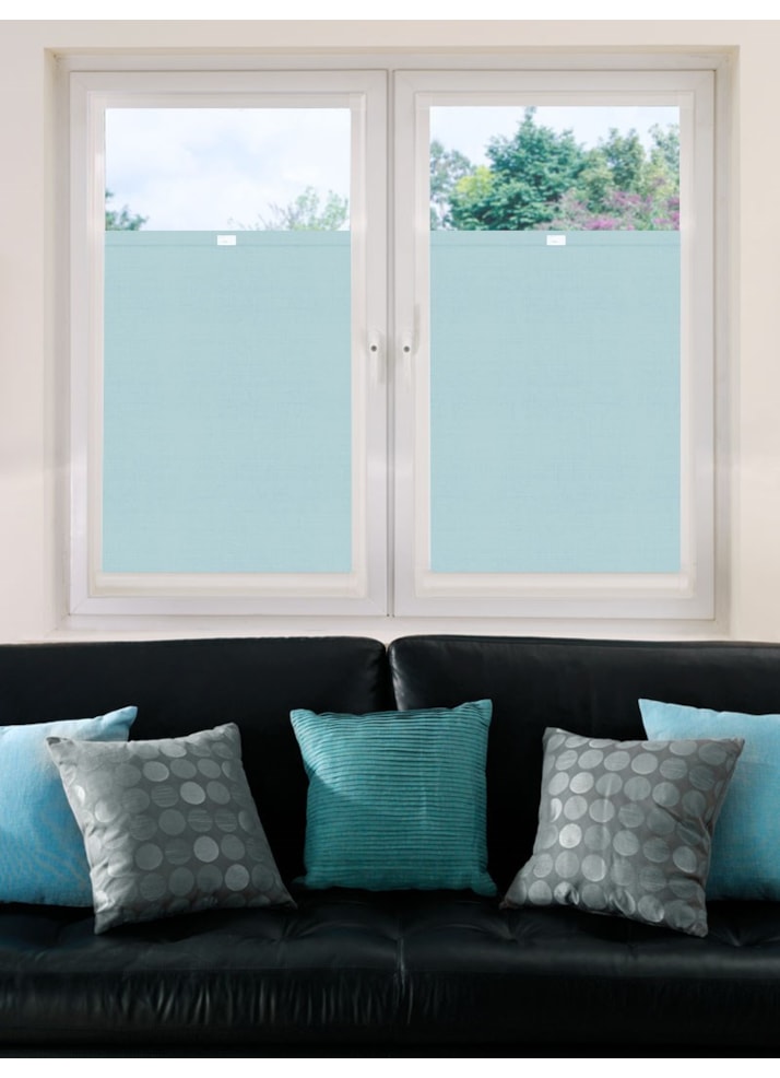 Perfect Fit Blackout Pale Blue Premium Bottom Up Blind