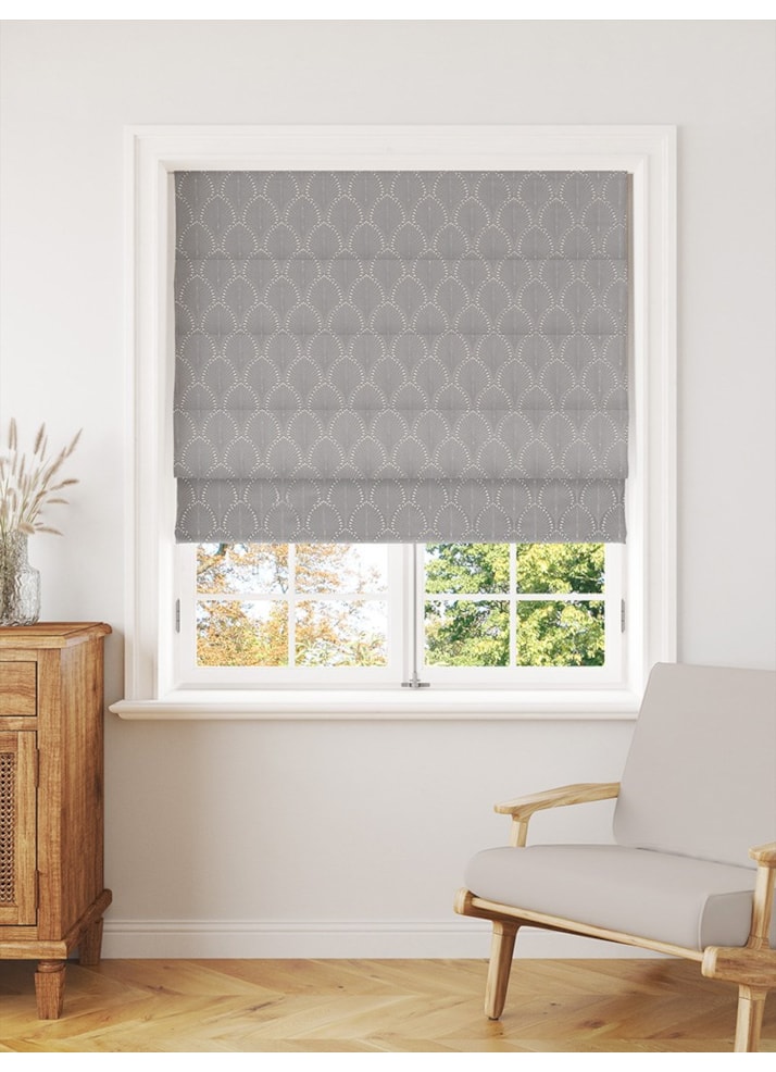 Boudoir Chrome Roman Blind