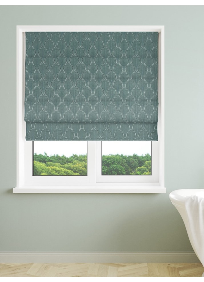 Boudoir Peacock Roman Blind