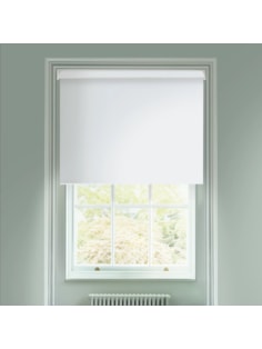 Bright White Blackout Electric Roller Blind