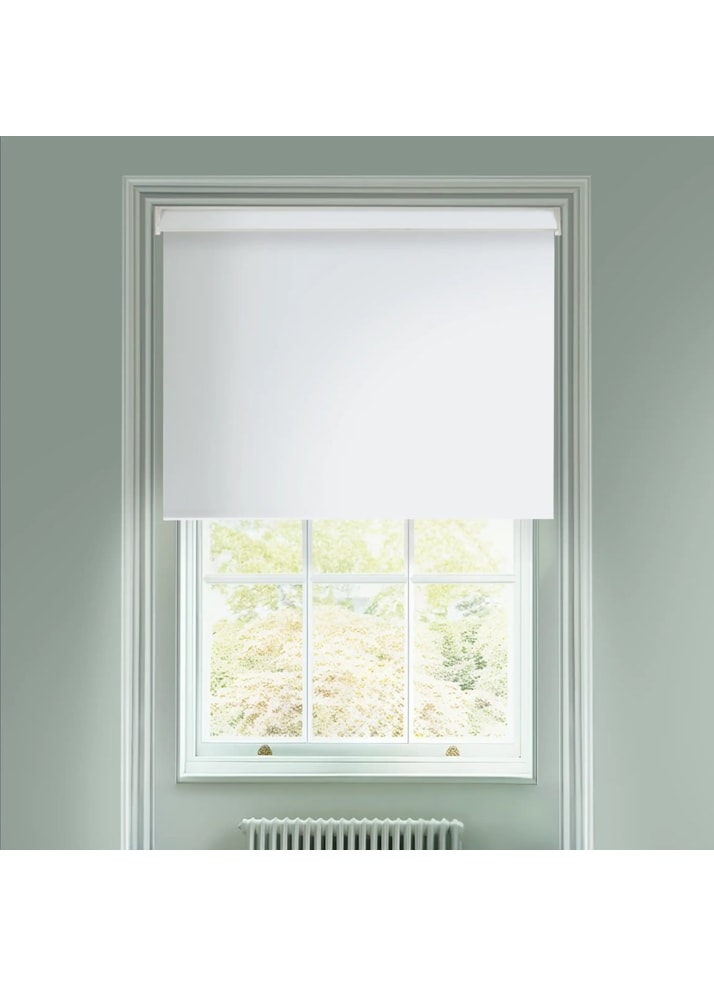 Bright White Blackout Electric Roller Blind