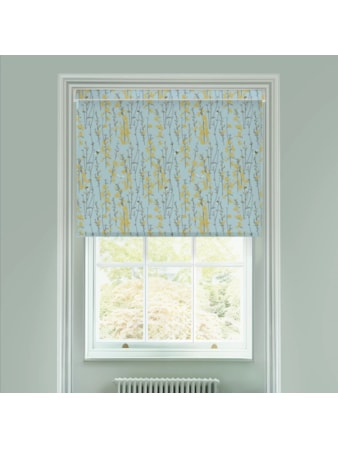 Broom and Bee Sky Electric Roller Blind by Lorna Syson