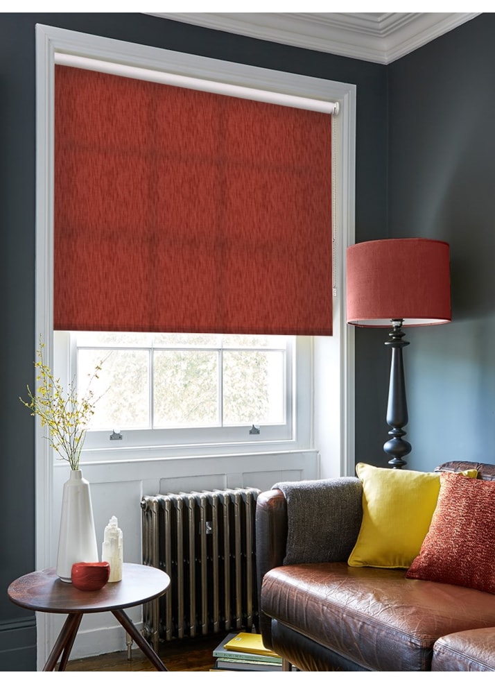 Burnt Red Linen Daylight Roller Blind