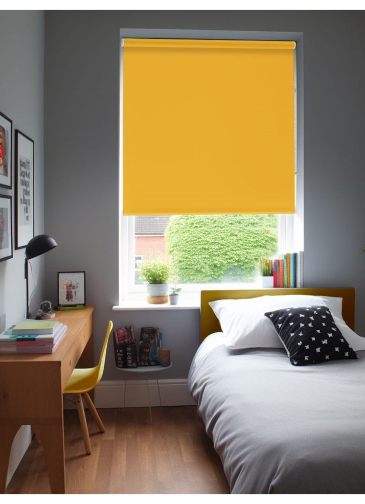 Buttercup Yellow Blackout Thermal Roller Blind