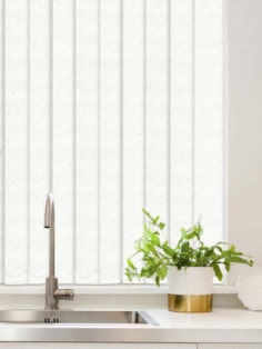 Carrara White Waterproof 89mm Vertical Blind