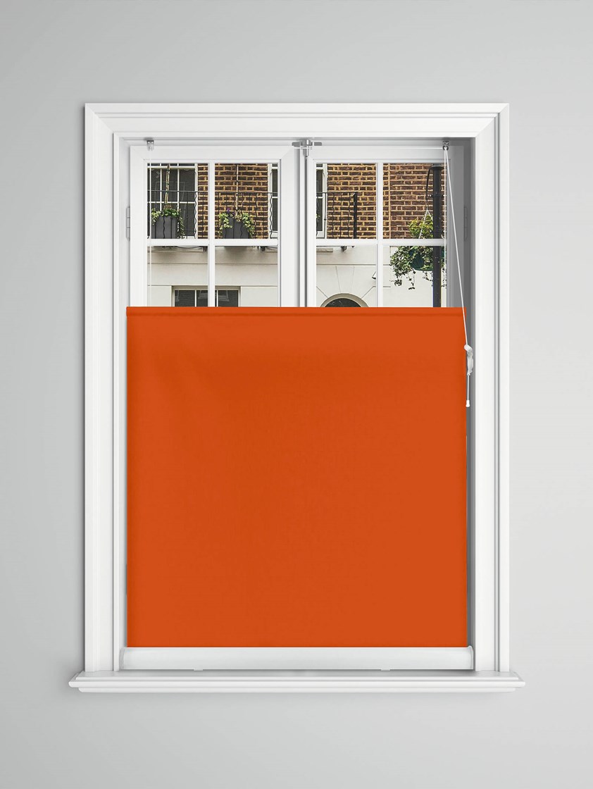 Pumpkin Blackout Bottom Up Roller Blind