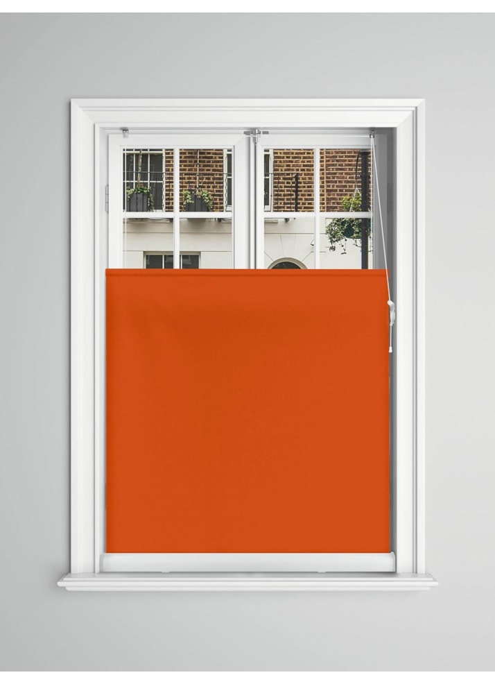 Pumpkin Blackout Bottom Up Roller Blind