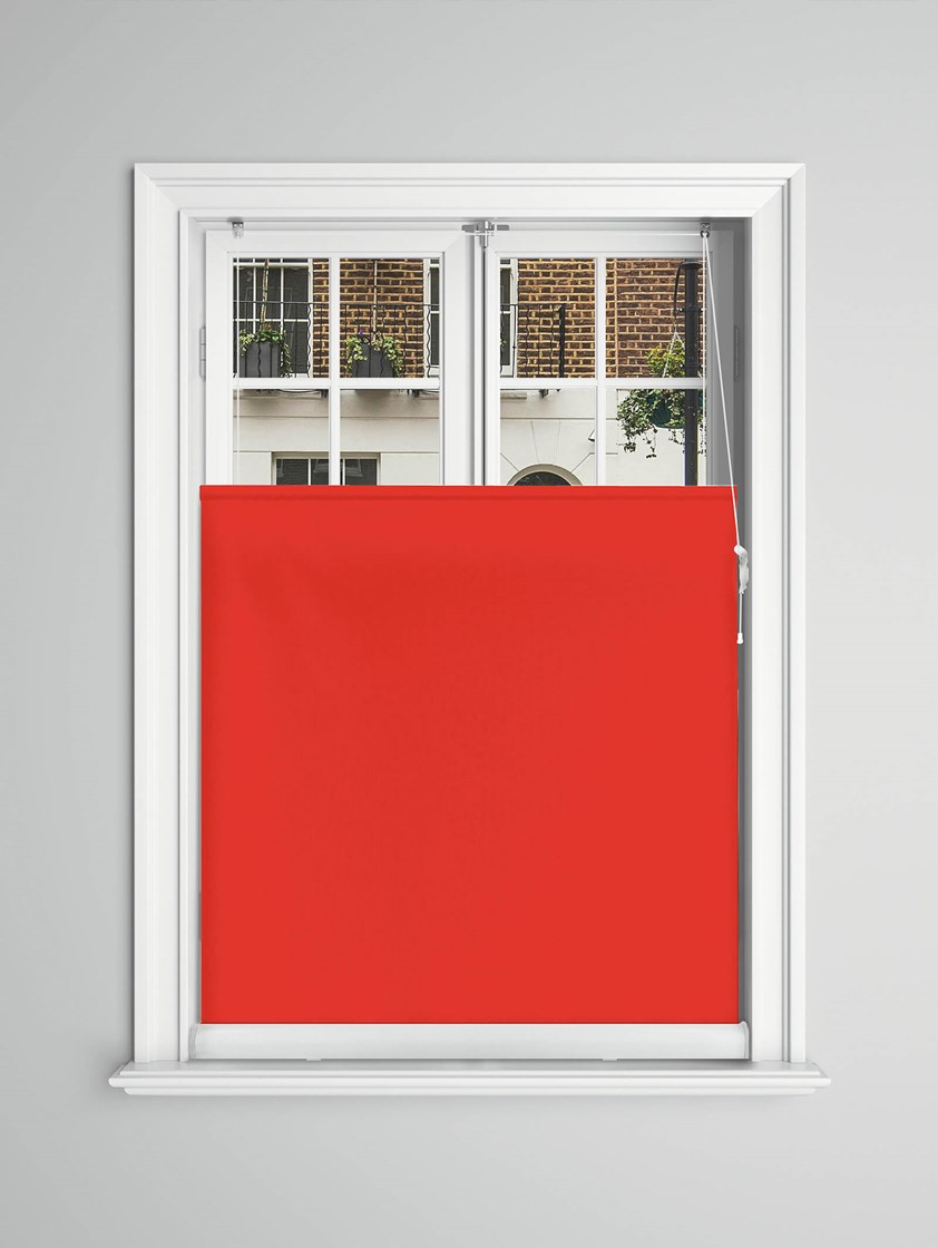 Robin Red Blackout Bottom Up Roller Blind