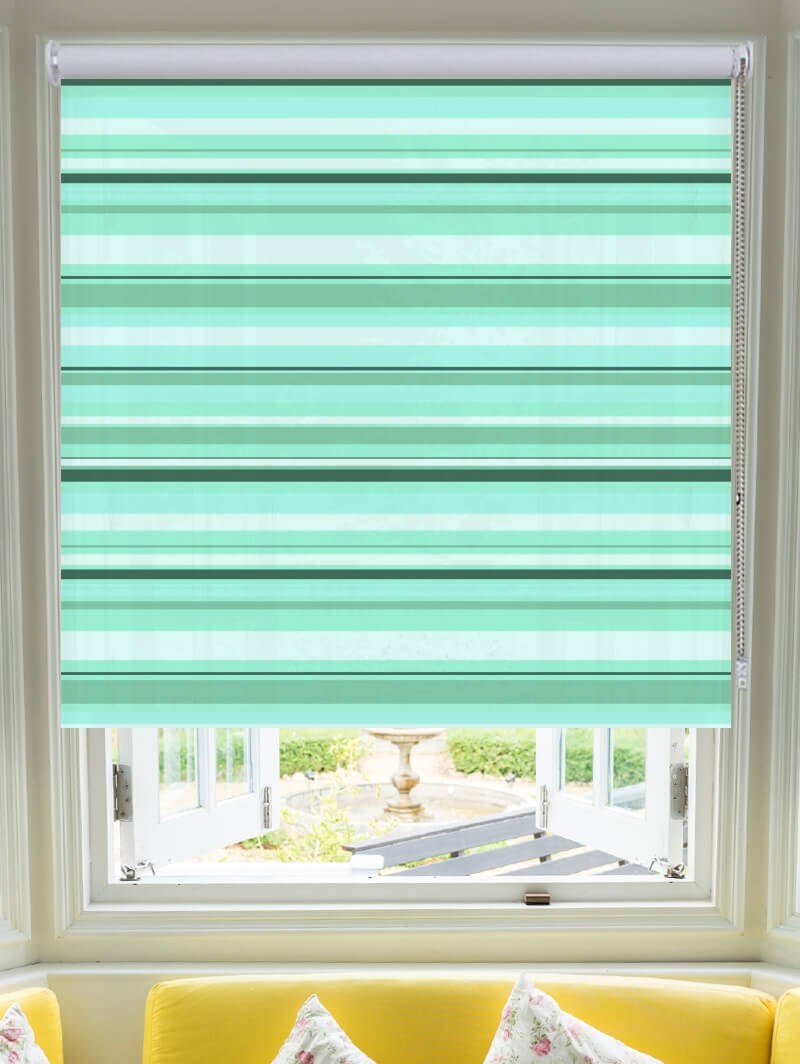 Coastal Stripe Ocean Roller Blind