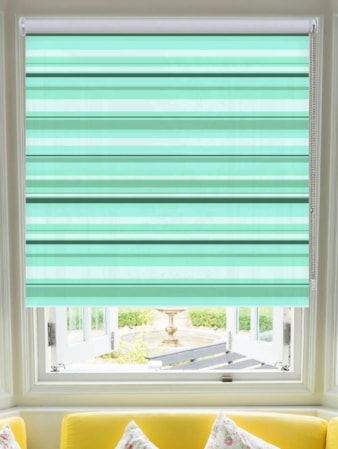 Coastal Stripe Ocean Roller Blind