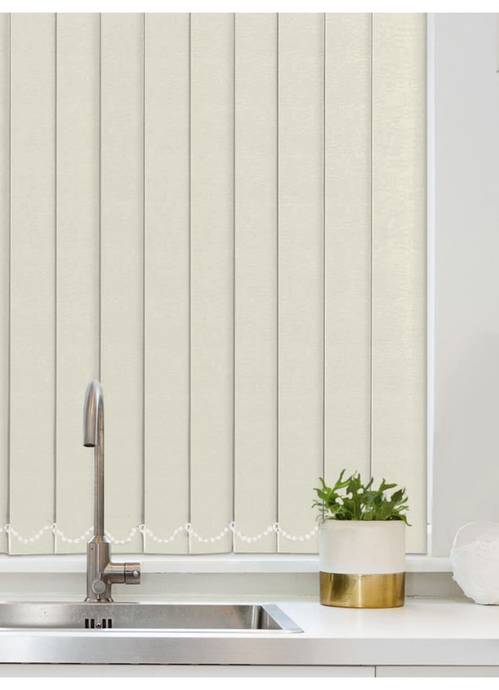 Light Filtering Beige 89mm Fire Retardant Vertical Blind