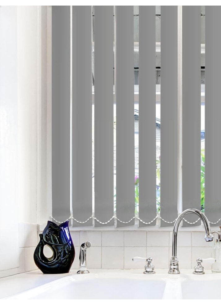 Light Filtering Charcoal 89mm Fire Retardant Vertical Blind