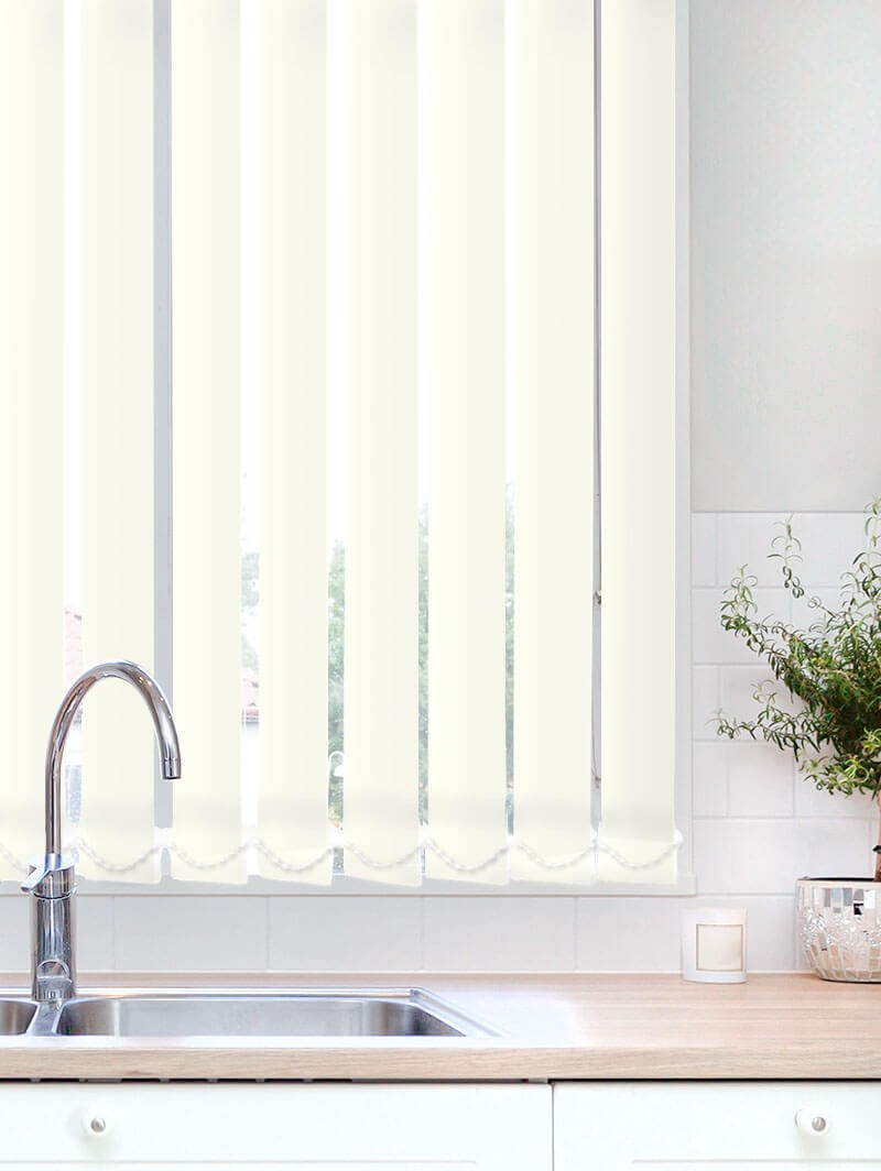 Light Filtering Cream 89mm Fire Retardant Vertical Blind