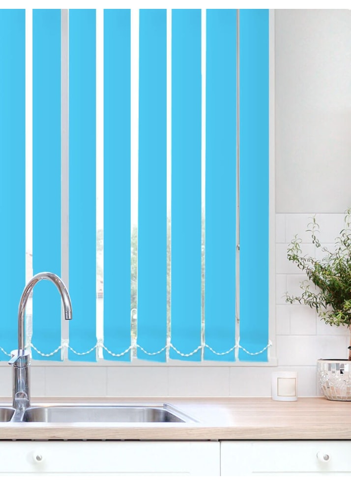 Light Filtering Cyan 89mm Fire Retardant Vertical Blind