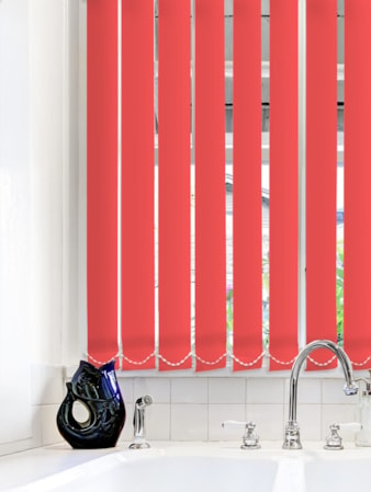 Light Filtering Red 89mm Fire Retardant Vertical Blind