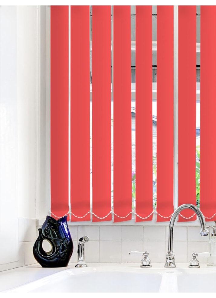 Light Filtering Red 89mm Fire Retardant Vertical Blind