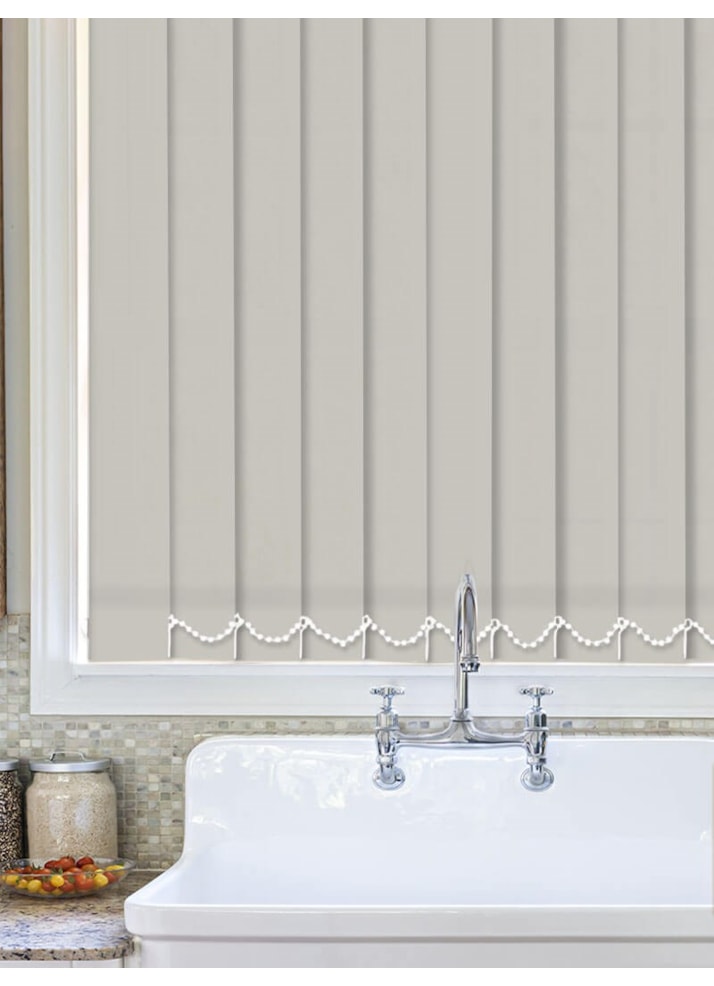 Light Filtering Taupe 89mm Fire Retardant Vertical Blind