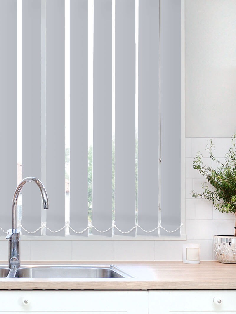 Light Filtering Ash 89mm Vertical Blind Replacement Slats