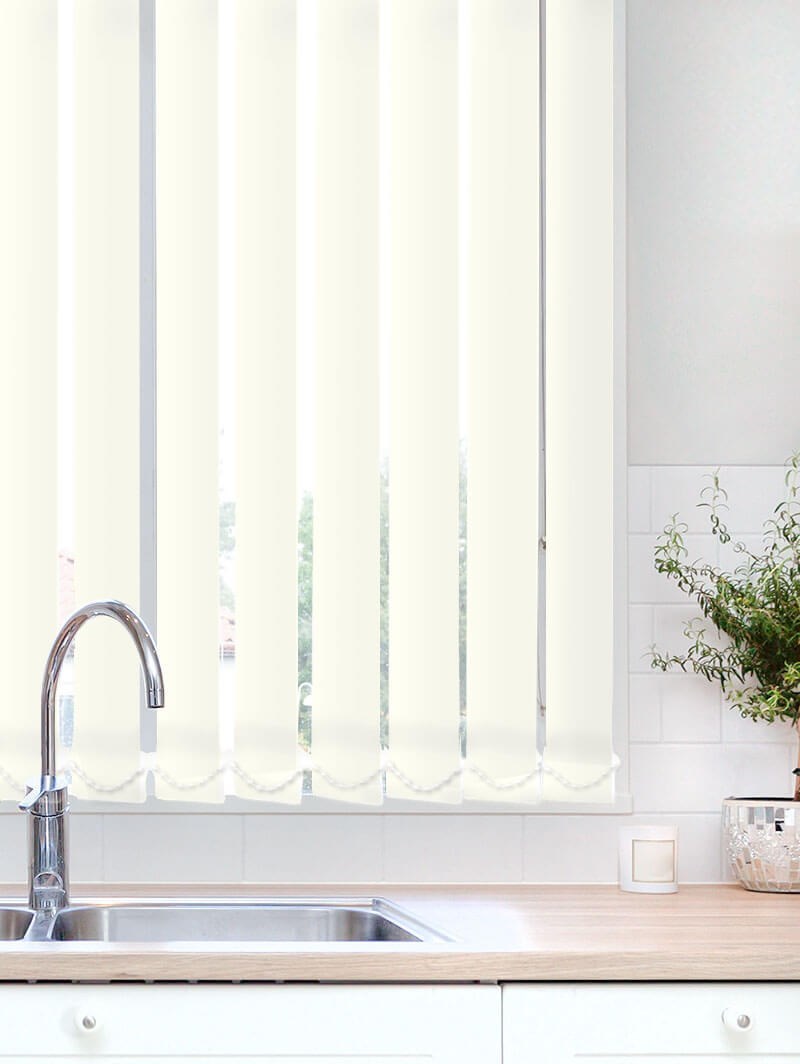 Light Filtering Cream 89mm Vertical Blind Replacement Slats