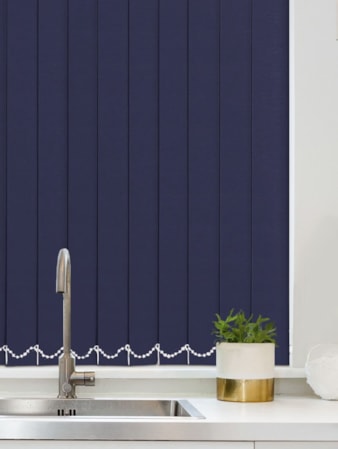 Light Filtering Navy 89mm Vertical Blind Replacement Slats