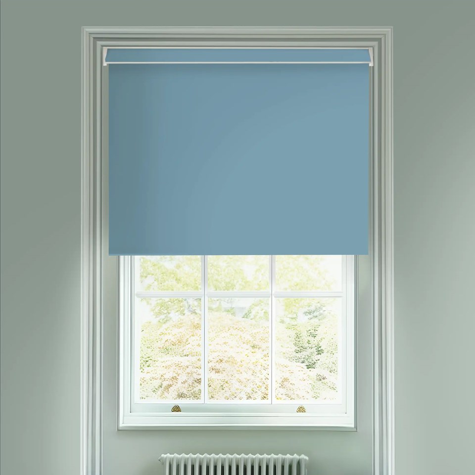 Cornfield Blue Premium Blackout Electric Roller Blind