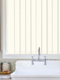 Cream Waterproof 89mm Vertical Blind