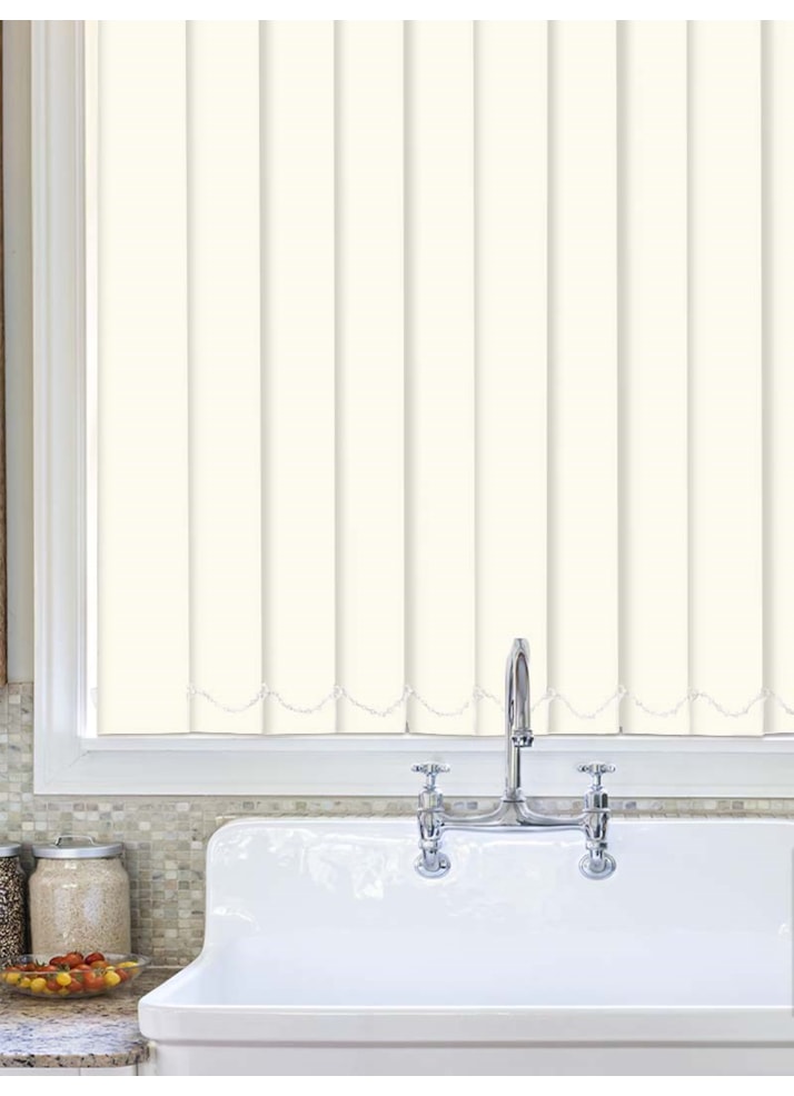 Cream Waterproof 89mm Vertical Blind