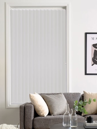 Crisp White 89mm Blackout Vertical Blind