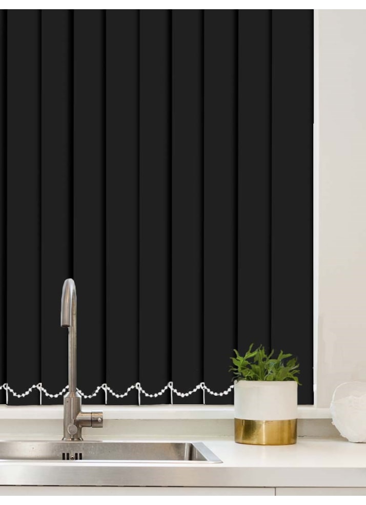 Crow Black Waterproof 89mm Vertical Blind