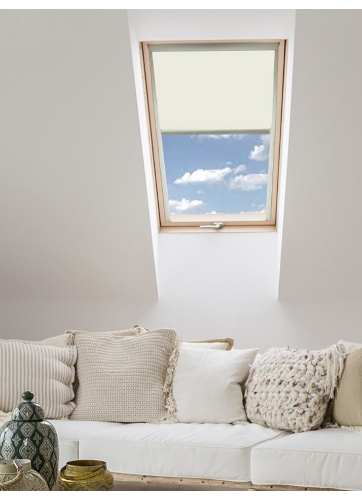 Classic Ivory Blackout Skylight Blind To Fit Dakstra Windows