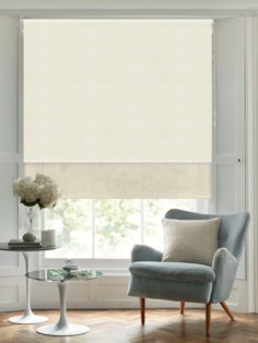 Blackout Bone Ivory and Sheer Cream Double Roller Blind