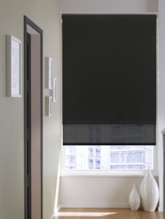 Blackout Black and Sheer Black Double Roller Blind